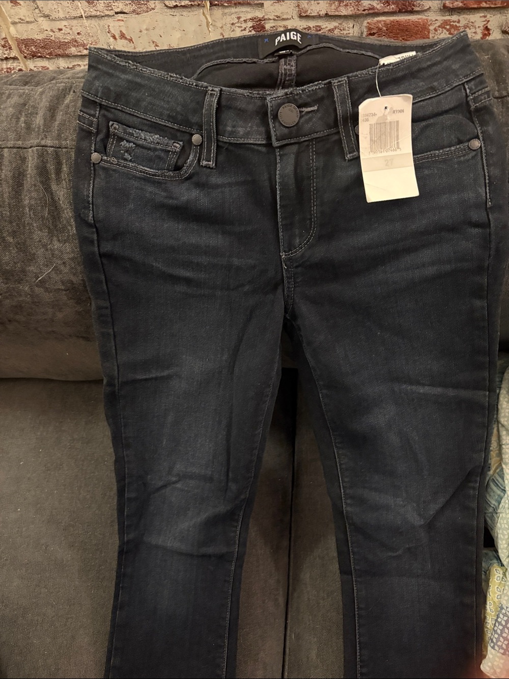 PAIGE Blackened Indigo Skinny Jeans